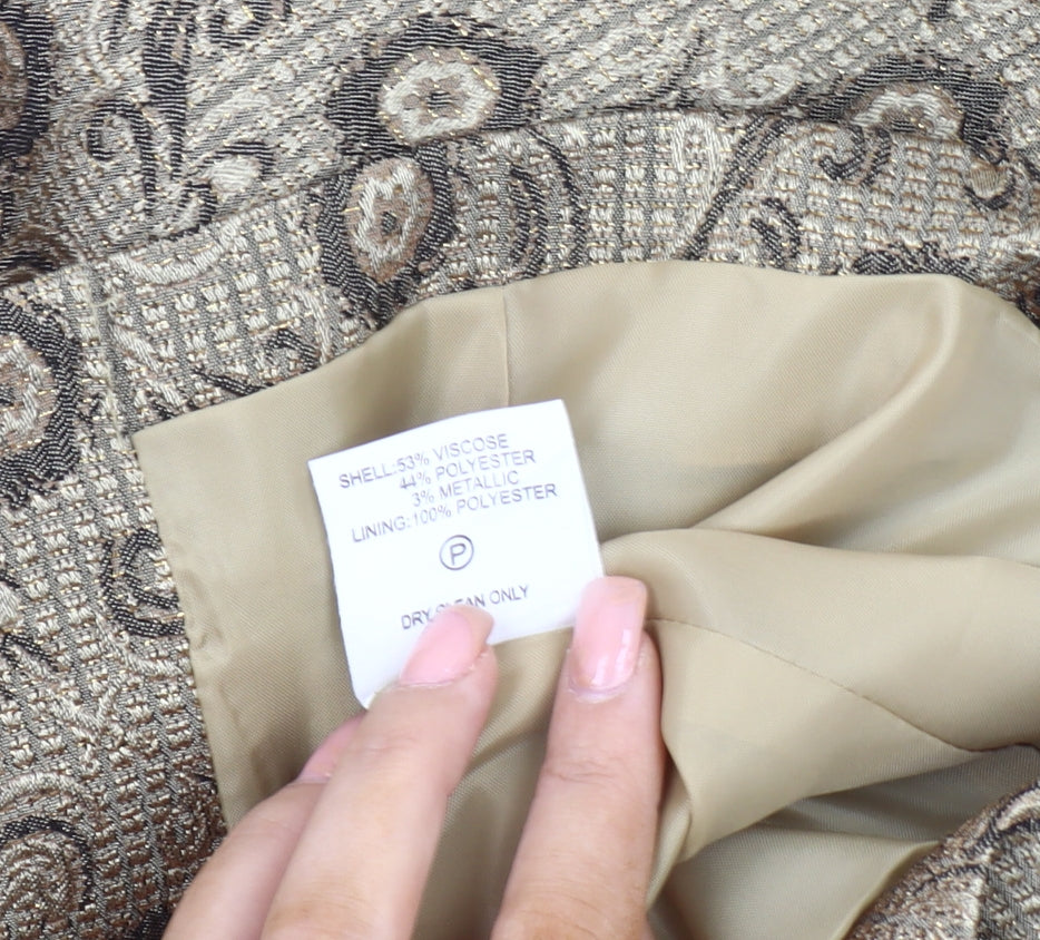 Eastex Women's Beige Floral Blazer Size 16