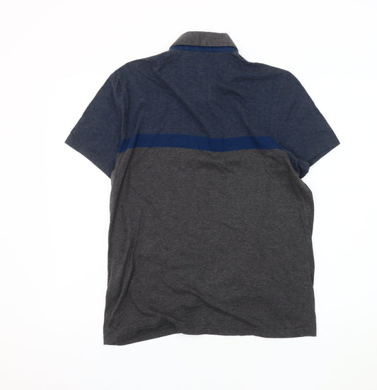 Ted Baker Men's Blue Polo Shirt - Size 4, Short Sleeve