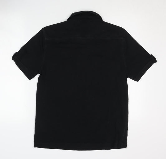 Marks and Spencer Men’s Black Polo Shirt Medium