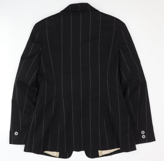 Next Women's Black Pinstripe Blazer Size 12