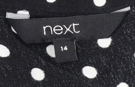 Next Women's Black Polka Dot Dress Size 14