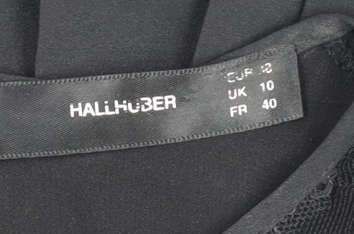 Womens UK Size 10 Hallhuber Black Tunic Blouse
