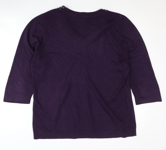 Womens UK Size 18 BHS Purple Pullover Jumper