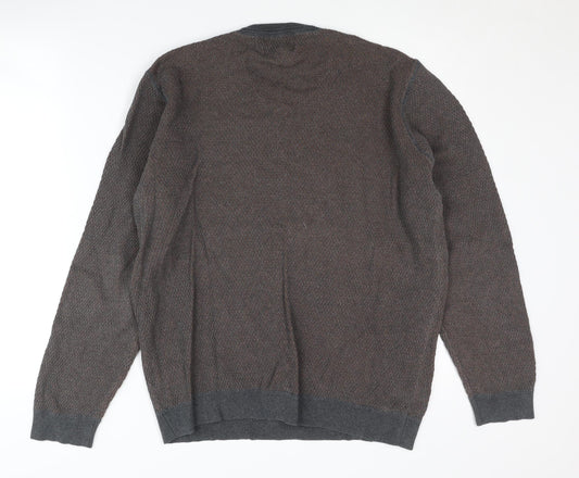 John Lewis Men's Brown Cotton Pullover Jumper M