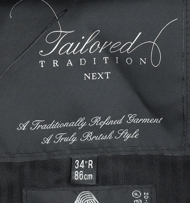 Next Men's Black Wool Trousers, 34, Formal Wear