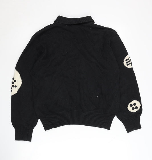 Country Casuals Women's Black Collared Jumper, Medium