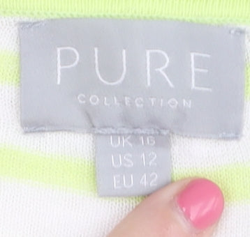 Womens UK Size 16 PURE Collection Multicoloured Pullover Jumper