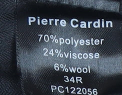 Pierre Cardin Black Men's Trousers 34R Regular Fit