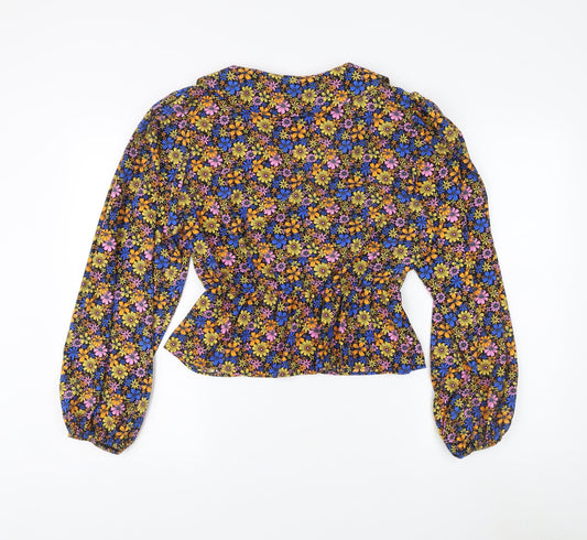 Womens UK Size 12 Topshop Multicoloured Basic Blouse