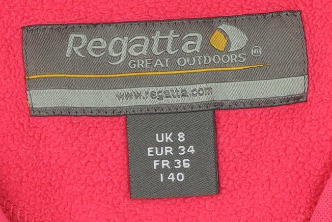 Regatta Women's Pink 1/4 Zip Fleece Sweatshirt Size 8