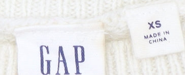 Gap Women's Ivory Striped Pullover Jumper XS