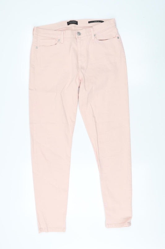 Womens UK Size 10 Banana Republic Skinny Pink Jeans