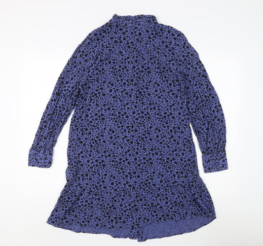 Marks and Spencer Women's Blue Animal Print Shirt Dress
