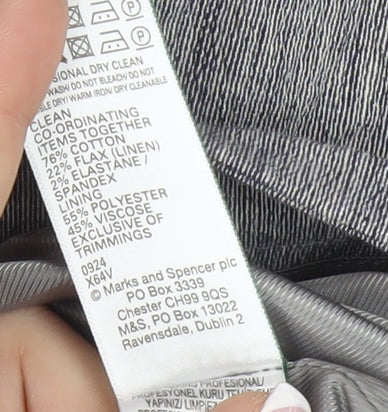 Brand and care label for Jaeger Women's Grey Pencil Skirt, size 18, - Business Wear