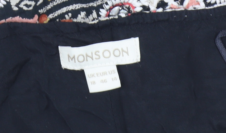Monsoon Women's Multicoloured Geometric Skirt Size 18