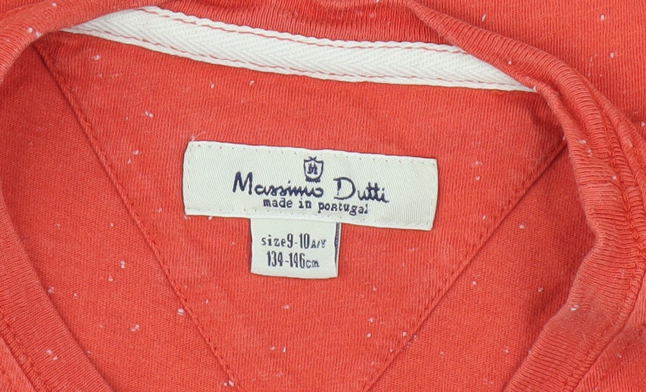 Massimo Dutti Girls Red Nautical T-Shirt 9-10 Years