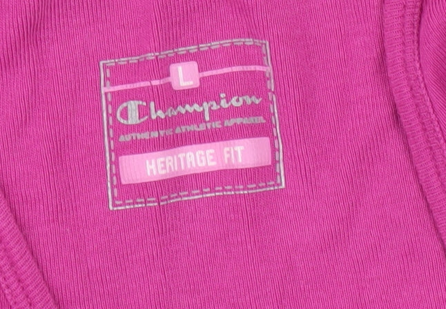 Womens UK Size L Champion Pink Basic Tank