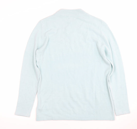 Damart Women's Blue Pullover Jumper M with Beads