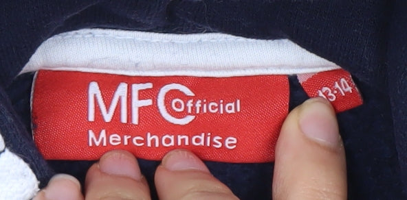 MFC Official Boys Blue Hoodie 13-14 Years Pullover