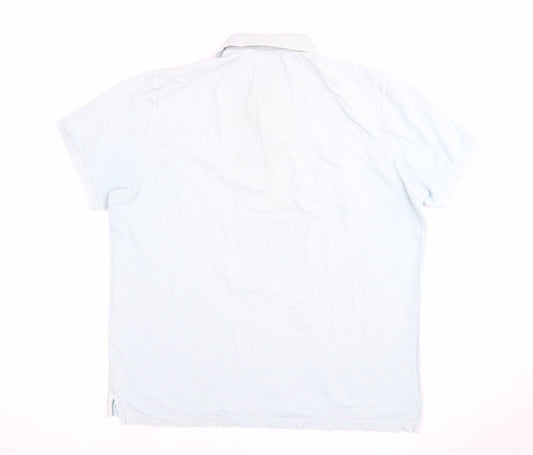 J.Crew Men's White XL Short Sleeve Polo Shirt