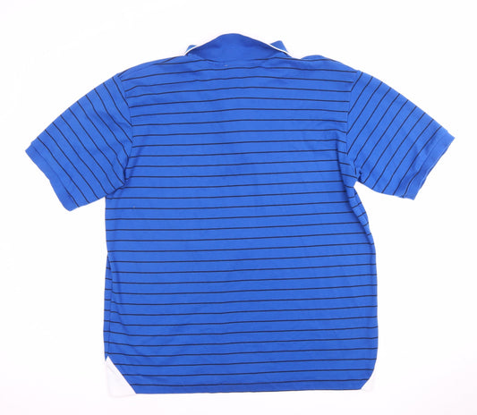 Slazenger Men's Blue Striped Polo Shirt - Casual Wear
