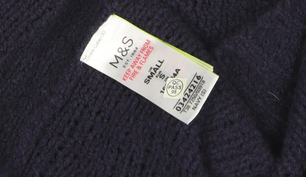 Womens UK Size S Marks and Spencer Blue Cardigan Jumper