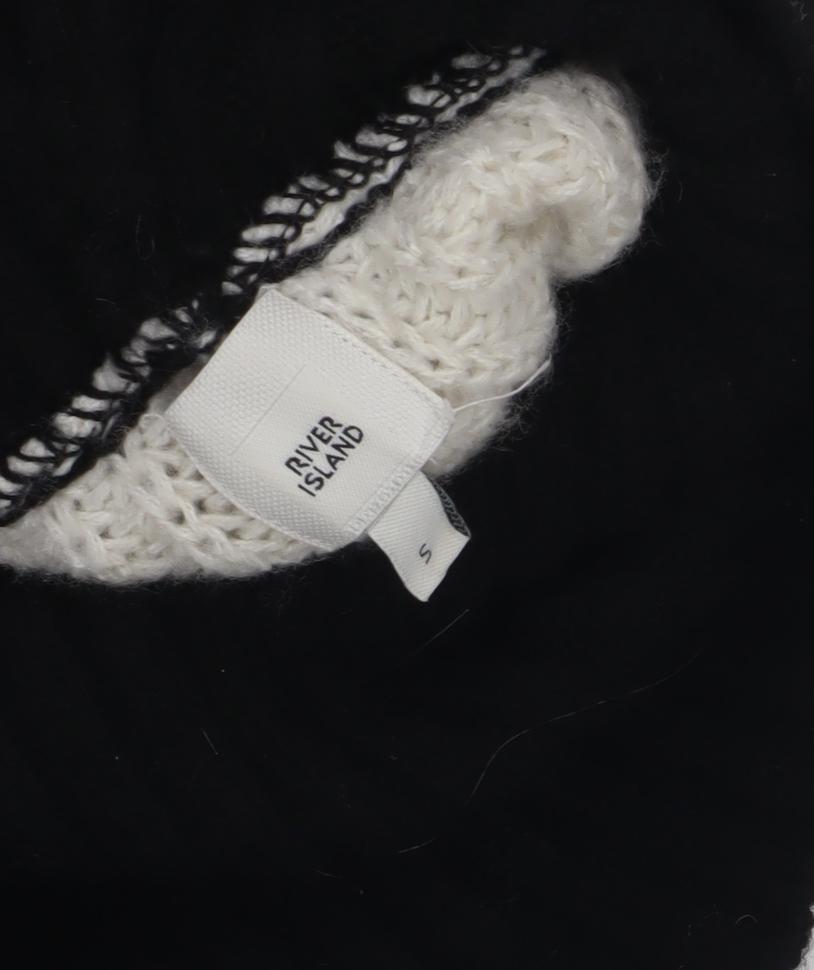 Womens UK Size S River Island Black Pullover Jumper