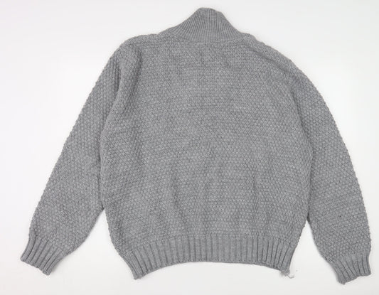 Tokyo Laundry Men's Grey XL Cable-Knit Pullover Jumper