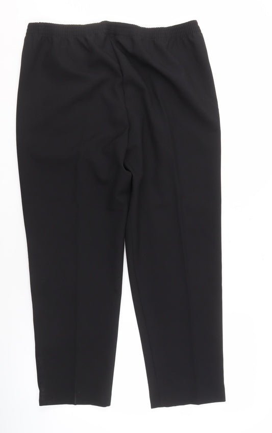 Womens UK Size 14 Sarah Hamilton Classic Fit Black Trousers
