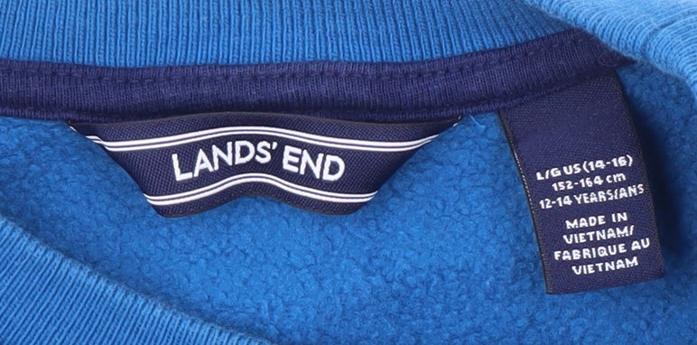 Lands' End Boys Blue Camouflage Sweatshirt 12-14 Years