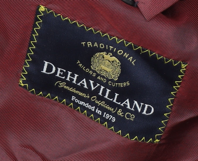 Mens UK Size 40 Dehavilland Regular Black Suit Jacket
