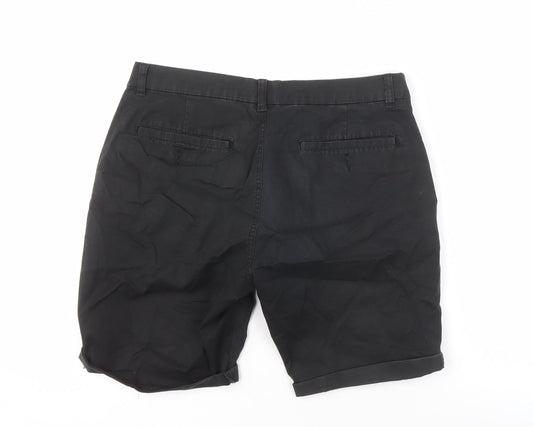 ASOS Men's Black Chino Shorts - Size 32, Regular Fit