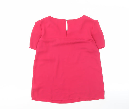 Womens UK Size 12 Oasis Pink Basic Blouse