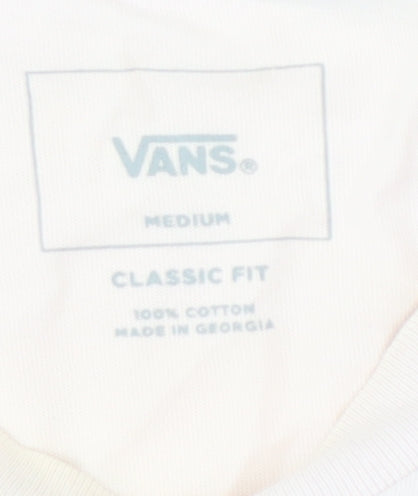 Vans Men's Pink Colourblock T-Shirt, Medium, Cotton