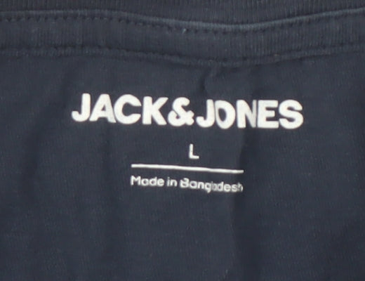 Mens UK Size L JACK & JONES Blue T-Shirt