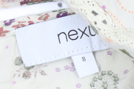 Next Womens Floral Viscose Dress, Multicoloured, Size 8