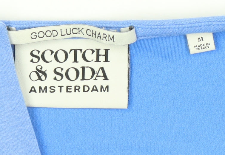 Womens UK Size M Scotch & Soda Blue Basic Blouse