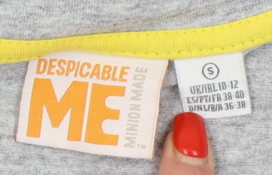 Womens UK Size S Despicable Me Grey Basic T-Shirt