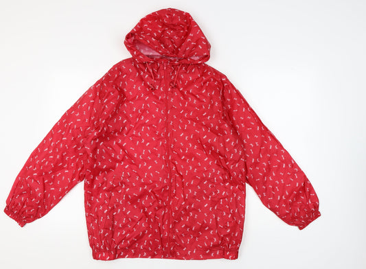 Womens UK Size S Arctic Storm Red Windbreaker Coat