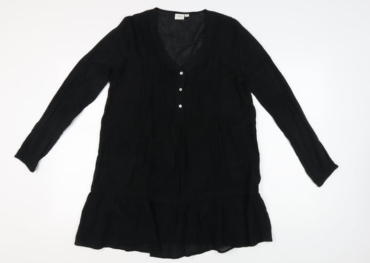 Additional front view of Jacqueline de Yong Black V-Neck Women's Dress, size 10