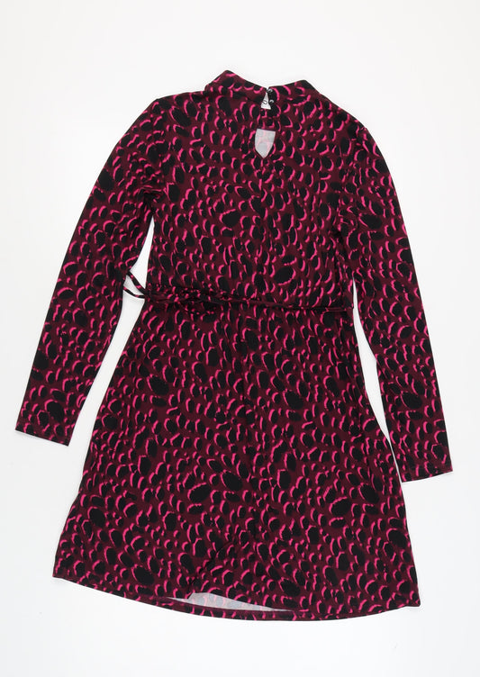 New Look Women's Multicoloured Long Sleeve Dress - Size 10