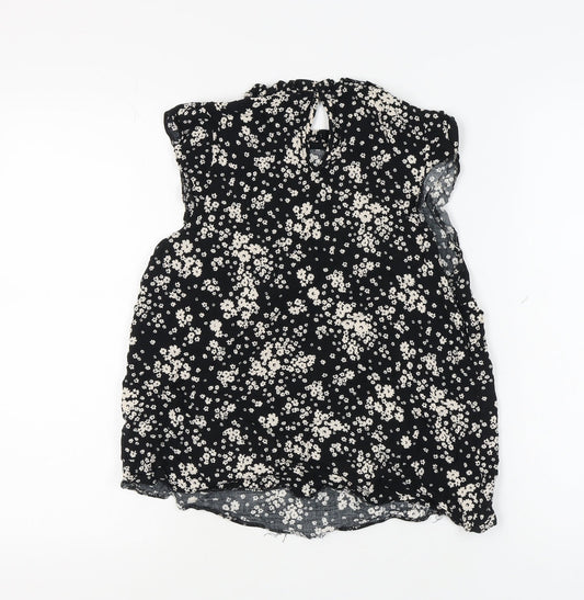 New Look Women's Floral Black Blouse Size 12