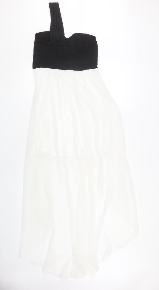 Club L Women's Hi-Low Black & White Dress Size 12