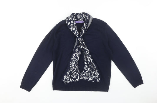 Womens UK Size 10 Autonomy Blue Pullover Jumper