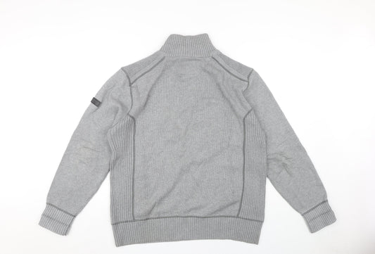 Mens UK Size L NEXT Grey 1/4 Zip Sweatshirt