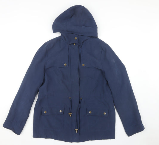 Womens UK Size 14 BHS Blue Parka Coat