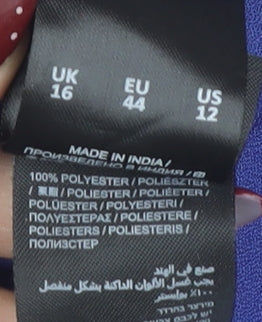 Capsule Women's Blue Sequin Blouse Size 16