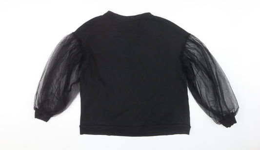 H&M Women’s Black Sweatshirt L Balloon Sleeve