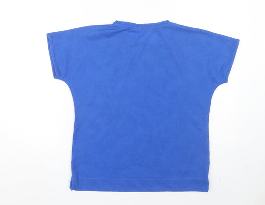 Womens UK Size S ISLE Blue Basic T-Shirt