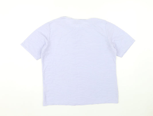 Womens UK Size M Honor Millburn Purple Basic T-Shirt